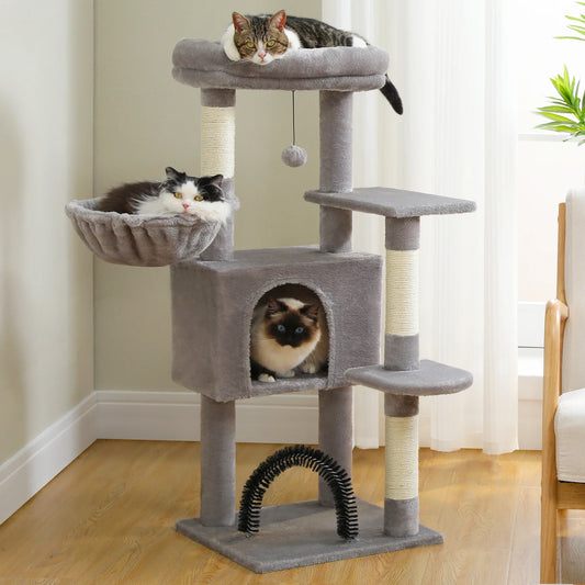 Arbre à Chat - GroomerCatTower™ - Gris
