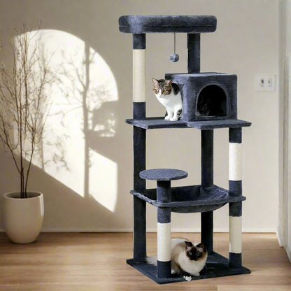 Arbre à Chat - GroomerCatTower™ - Bleu Marine